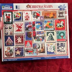 White Mountain Christmas Stamps 1000 piece puzzle 🎄